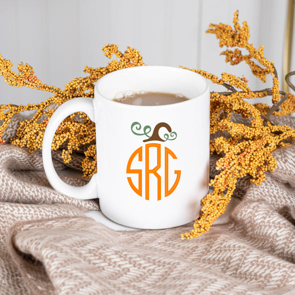 Pumpkin Monogram Ceramic Mug
