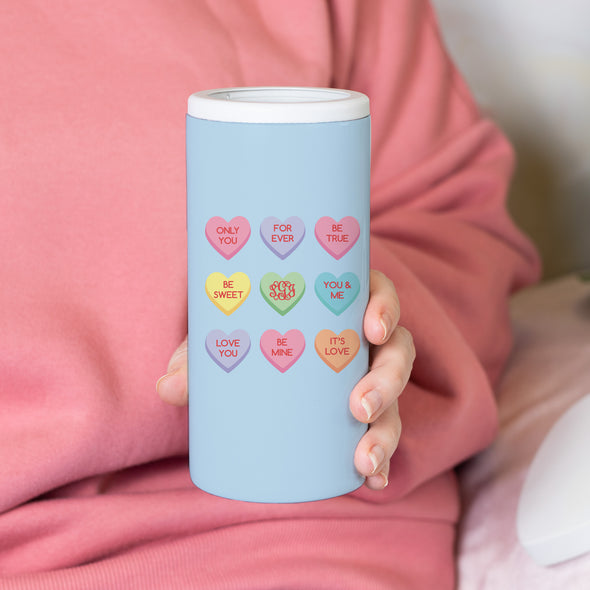 Candy Hearts Slim Can Cooler
