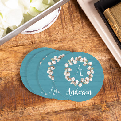 Cotton Ring Initial/Name Coasters