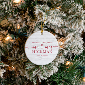 Our First Christmas as Mr & Mrs Ornament