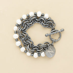 Vintage Silver Penelope's Pearls Bracelet