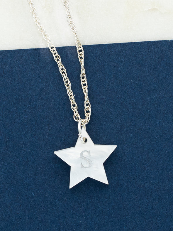 White Acrylic Star Necklace