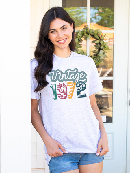 Vintage Year Tee - Grey – Initial Outfitters